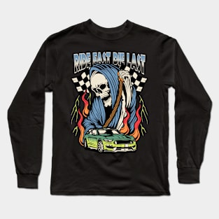 Car Skull Vintage Tattoo Long Sleeve T-Shirt